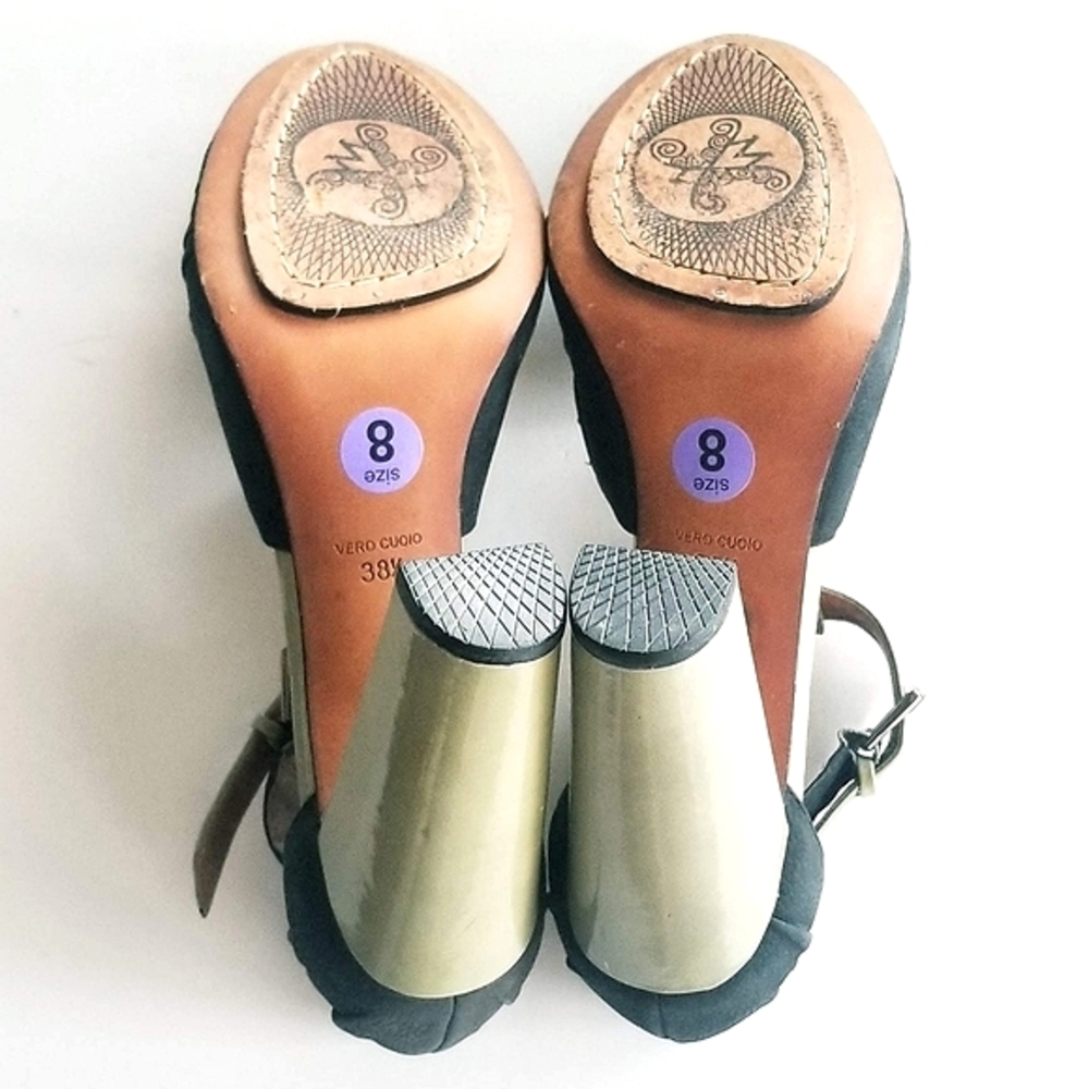 Modern Vintage Leather Mary Jane Heels 2 - Picture 7 of 10